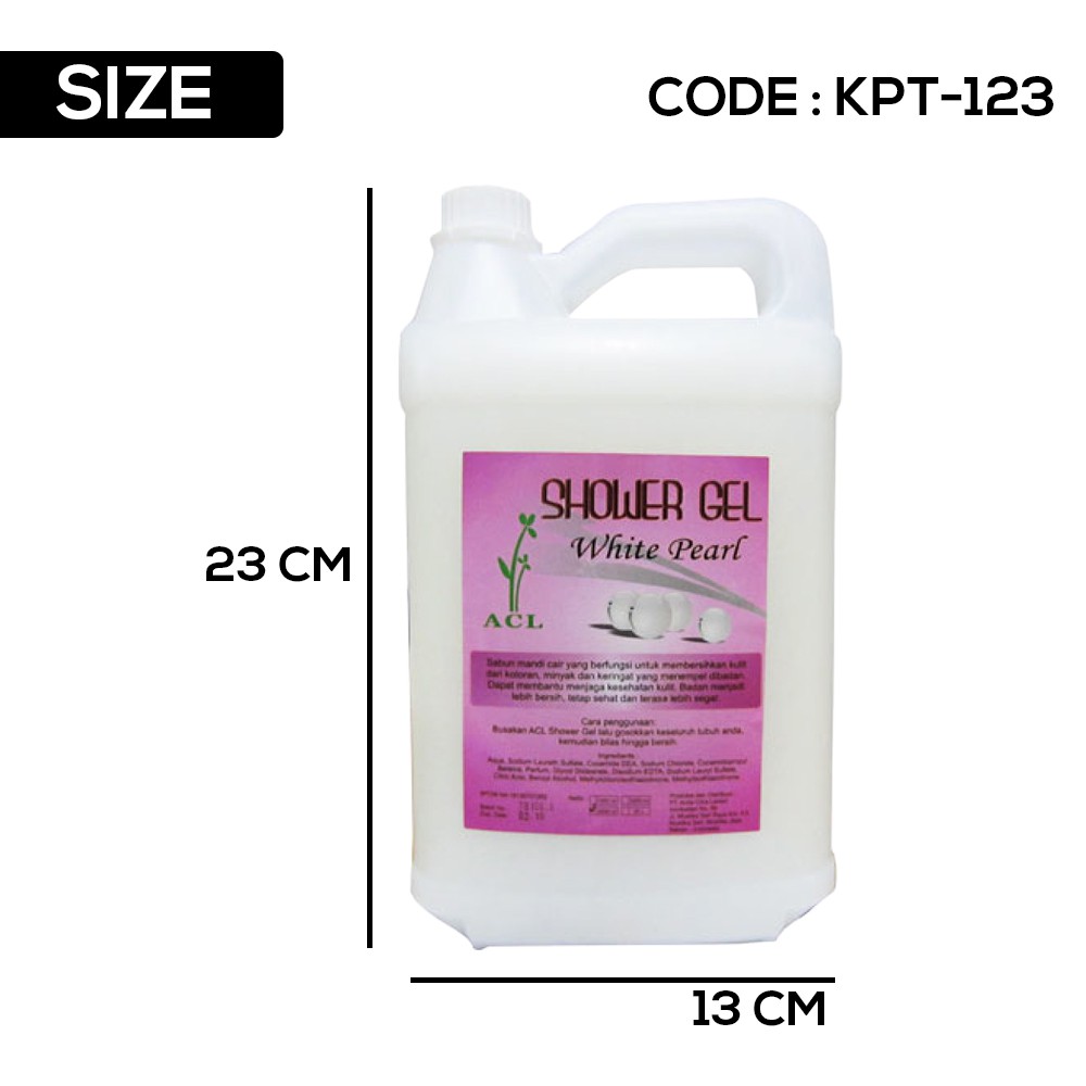 KPT-123 | Shower Gel White Pearl Soap 2 L - Sabun Badan Cair Mutiara Putih - Liquid Soap Cream