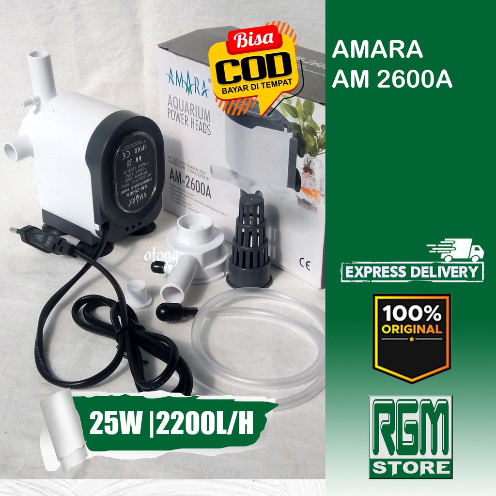 Amara AM 2600A AM 2600 AM2600 A AM2600A Mesin Pompa Power Head filter aquarium