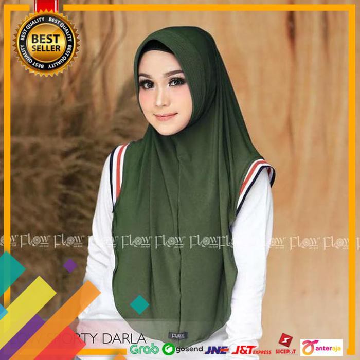 PROMO.. JILBAB SYARI KERUDUNG INSTAN SPORTY DARLA ORI FLOW HIJAB ..TERMURAH