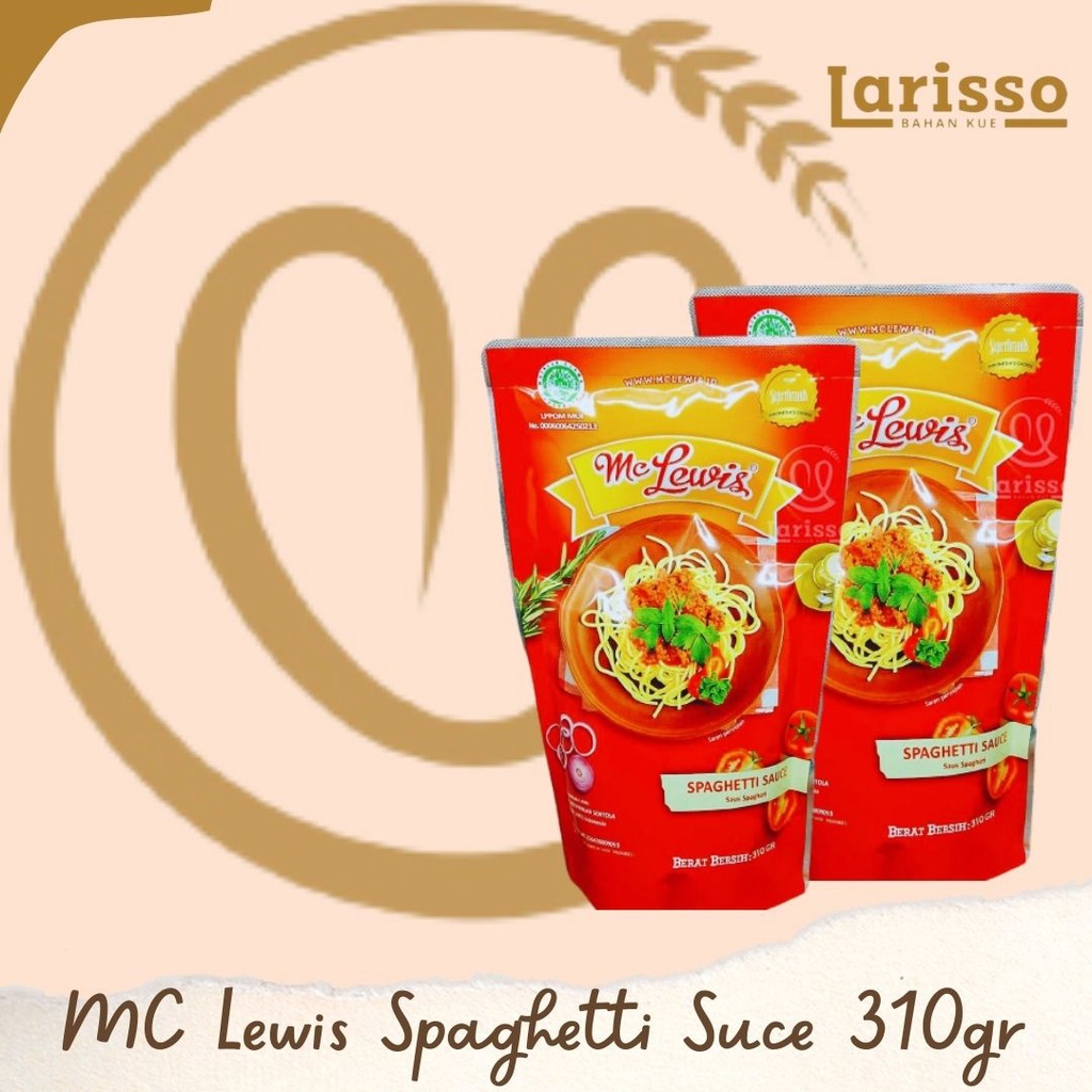 

MC LEWIS SPAGHETTI SAUCE 310GR