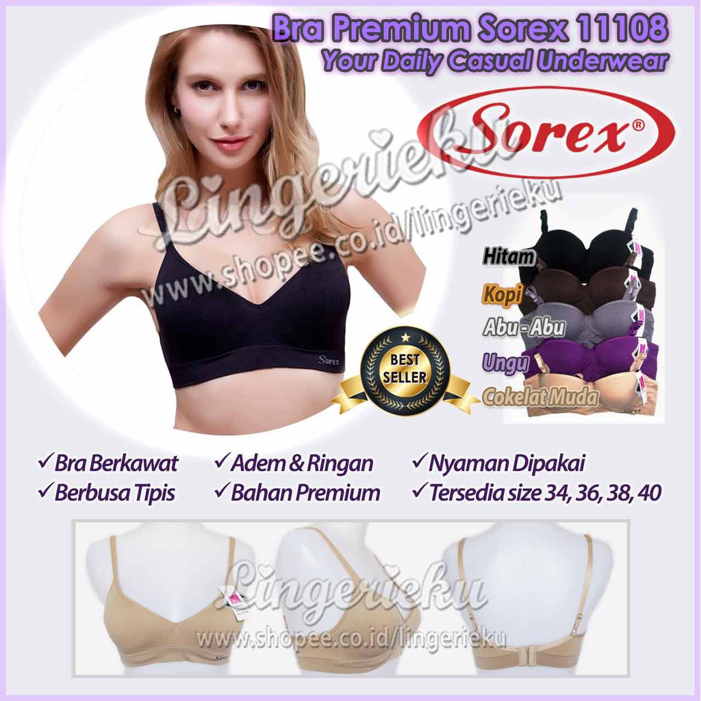 Sorex 11108 BH Senam Olahraga Yoga Casual Super Nyaman Berkawat Busa Tipis