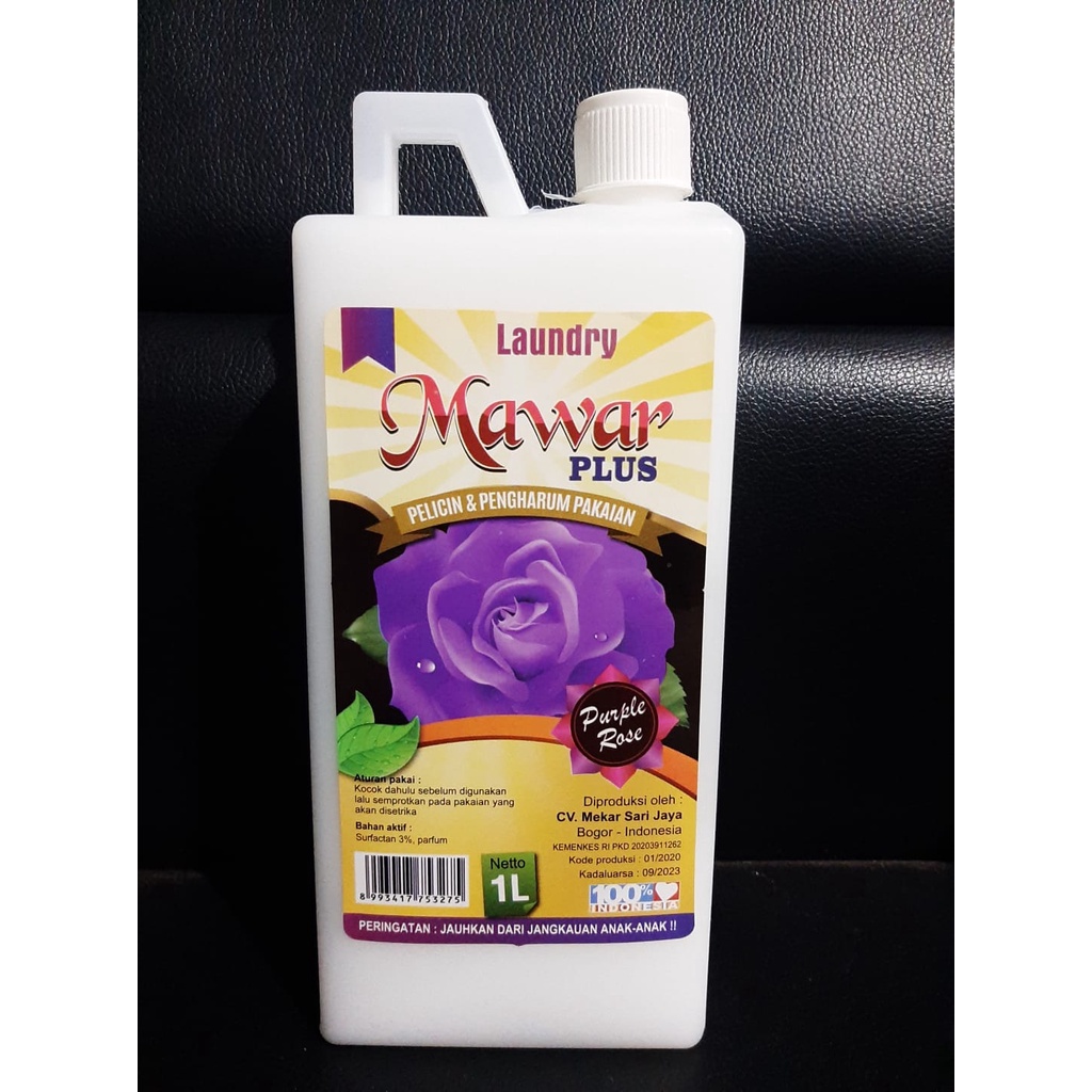 Mawar Plus Pewangi Pakaian Pelicin Setrika Super Laundry Pelembut Baju Mawar 1 Liter