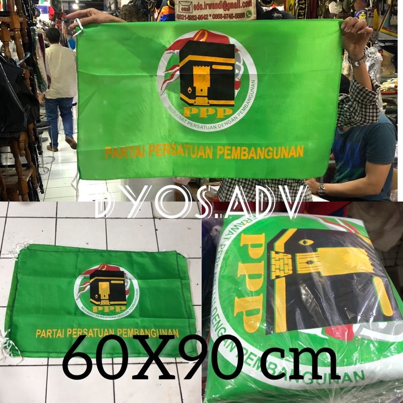 Bendera PPP (Partai Persatuan Pembangunan) 100 pcs