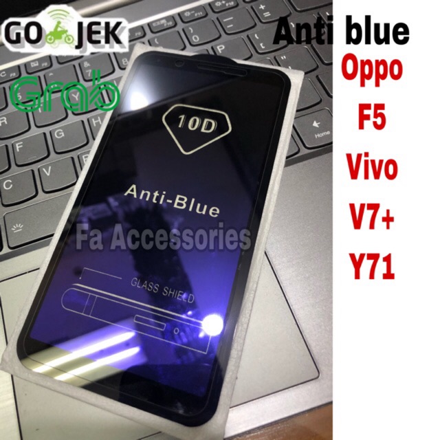 Tempered Glass Bluray Anti Blue Light oppo f5  vivo y71 Y73 Y73S Y73T v7 v7plus plus T S screen protector 10d