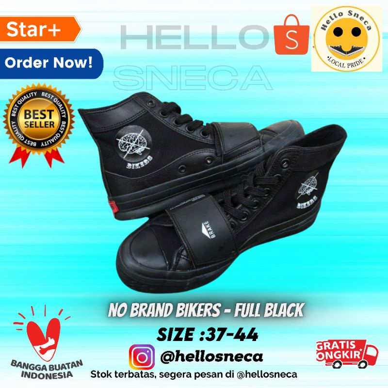 NOBRAND BIKERS FULL BLACK NOBRANDS FOOTWEAR BIKERS FULL BLACK TPS HI BIKERS CORONA JANCOK