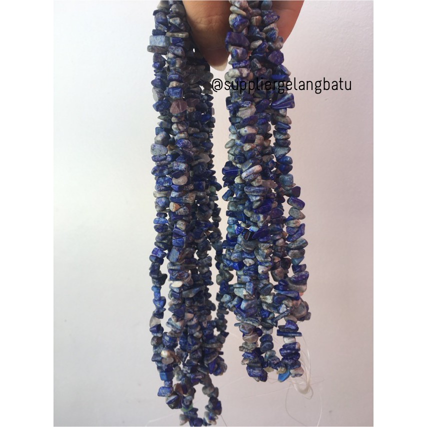 kerikil Batu alam lapis lapiz lazuli Biru 1cm kilap aksesoris craft bahan grosir supplier kerajinan