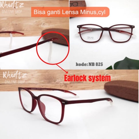 NB 825 frame kacamata antradiasi gadget blueray bluecromic gaming gamer elock earlock
