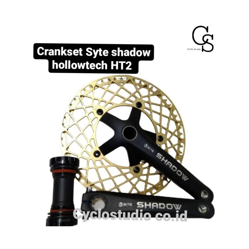 Crankset sepeda lipat Syte Shadow 56T HT2 Hollowtech 2