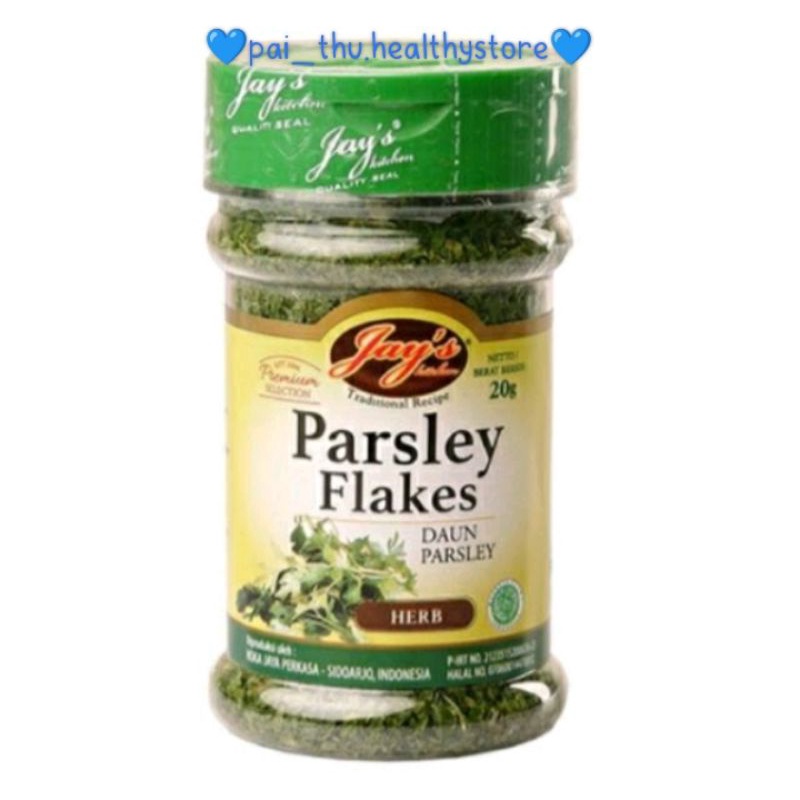 

RASA Daun Parsley/Daun Peterseli@10 gr- Jay's Parsley Flakes @20gr- Koepoe Koepoe Parsley Flakes@19gr/btl