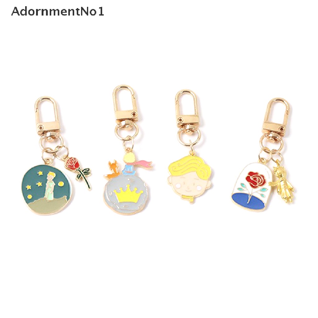 (AdornmentNo1) 1pc Gantungan Kunci Bentuk Pangeran Kecil / Rubah / Planet / Bunga Mawar