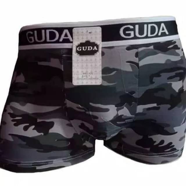 Celana dalam boxer pria motif GUDA army