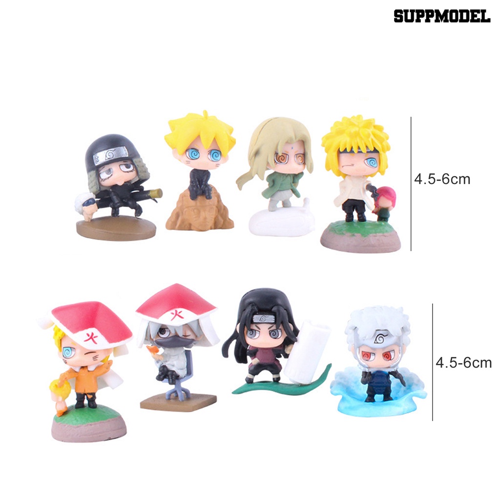 8pcs Mainan Action Figure Model Kartun Naruto Untuk Dekorasi