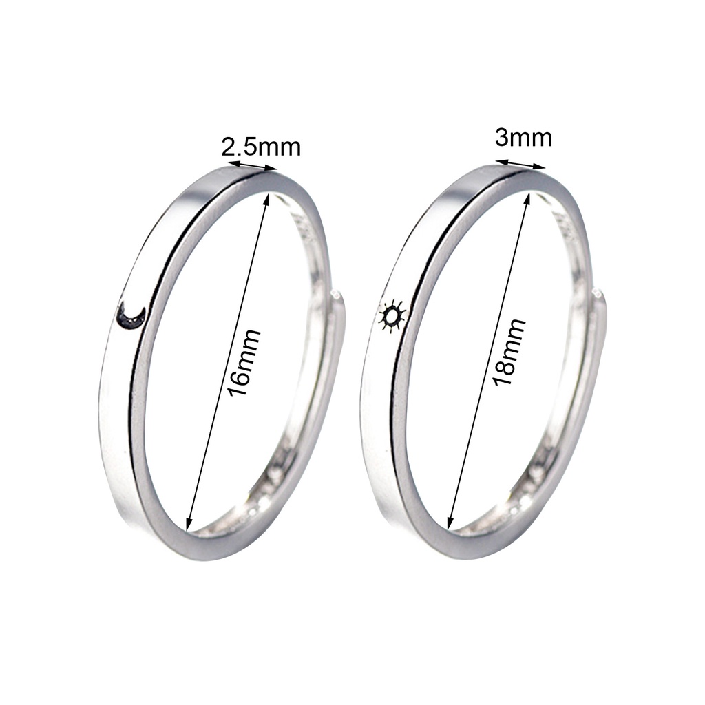 Hu Hu Hu Hu Hu Alat Bantu Pasang Kacamata♡ 1 Pasang Cincin Model Terbuka Adjustable Bahan Tembaga Anti Gores Untuk Pasangan