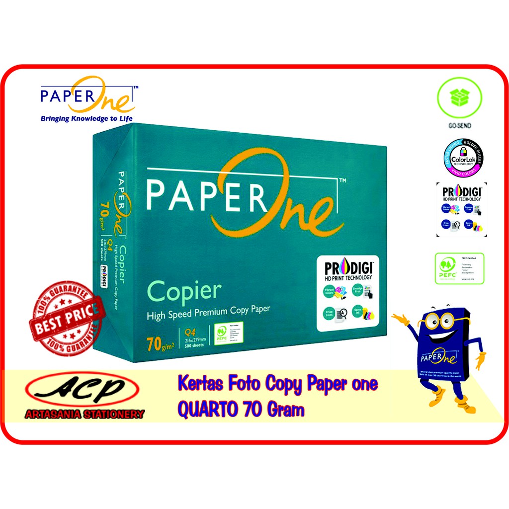 

Kertas Fotocopy HVS Paper one Ukuran Quarto 75 Gram