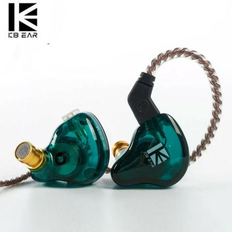 KBEAR KS2 with Mic 1DD+1 BA 2 Pin 0.78mm KB EAR IEM Earphone Headset