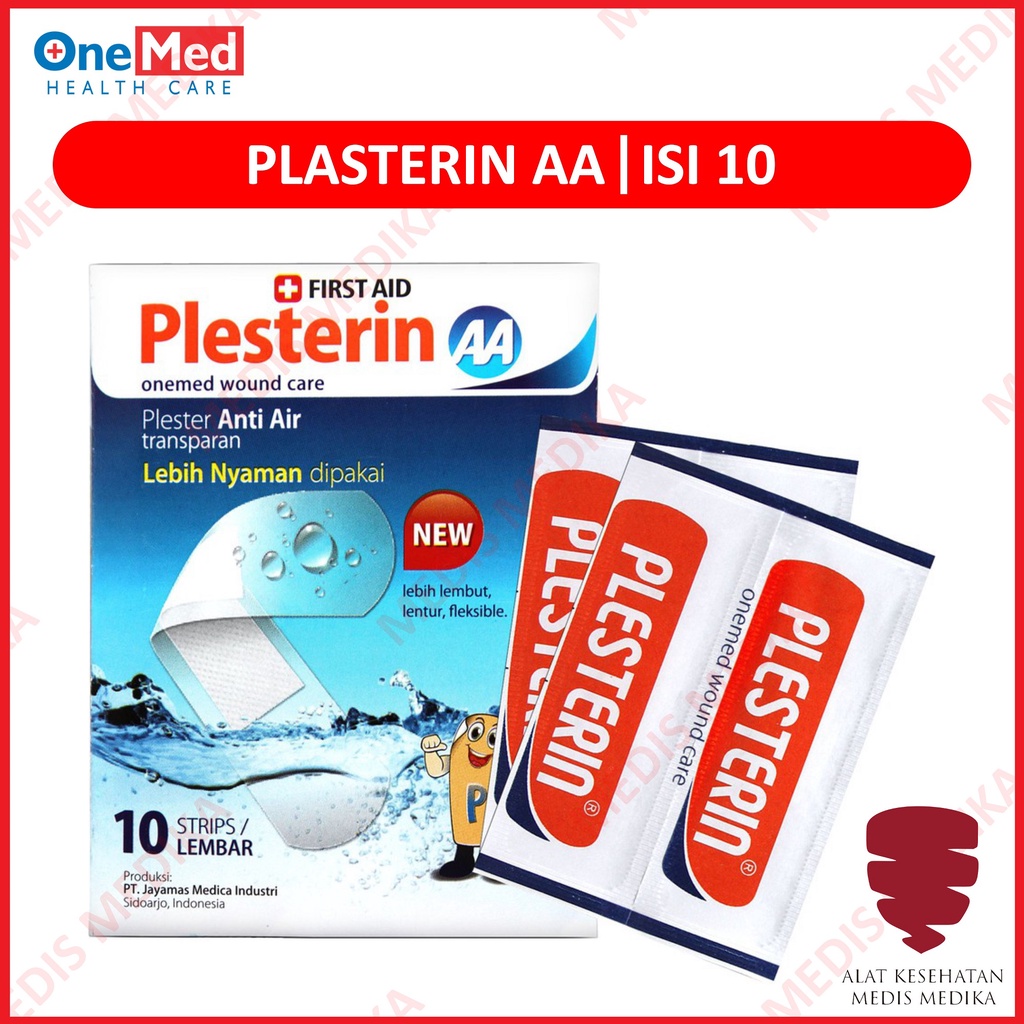 Onemed Plesterin AA Plaster Luka Kedap Air Trasnparan Elastis P3K