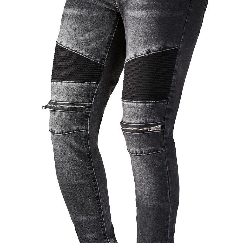 Rucas Zipper Black Biker Jeans Season 6 Size 30