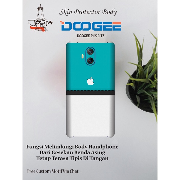 Dapat 2pcs Garskin HP Doogee MIX LITE Motif logo - Free custom Motif