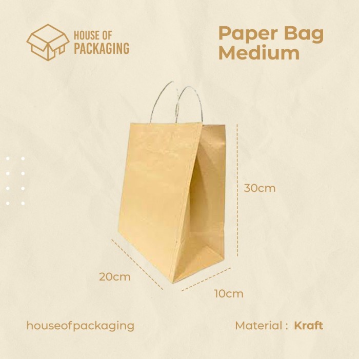 

NEW PAPER BAG / SHOPPING BAG / GOODIE BAG Kantong kertas UK 20x10x30cm