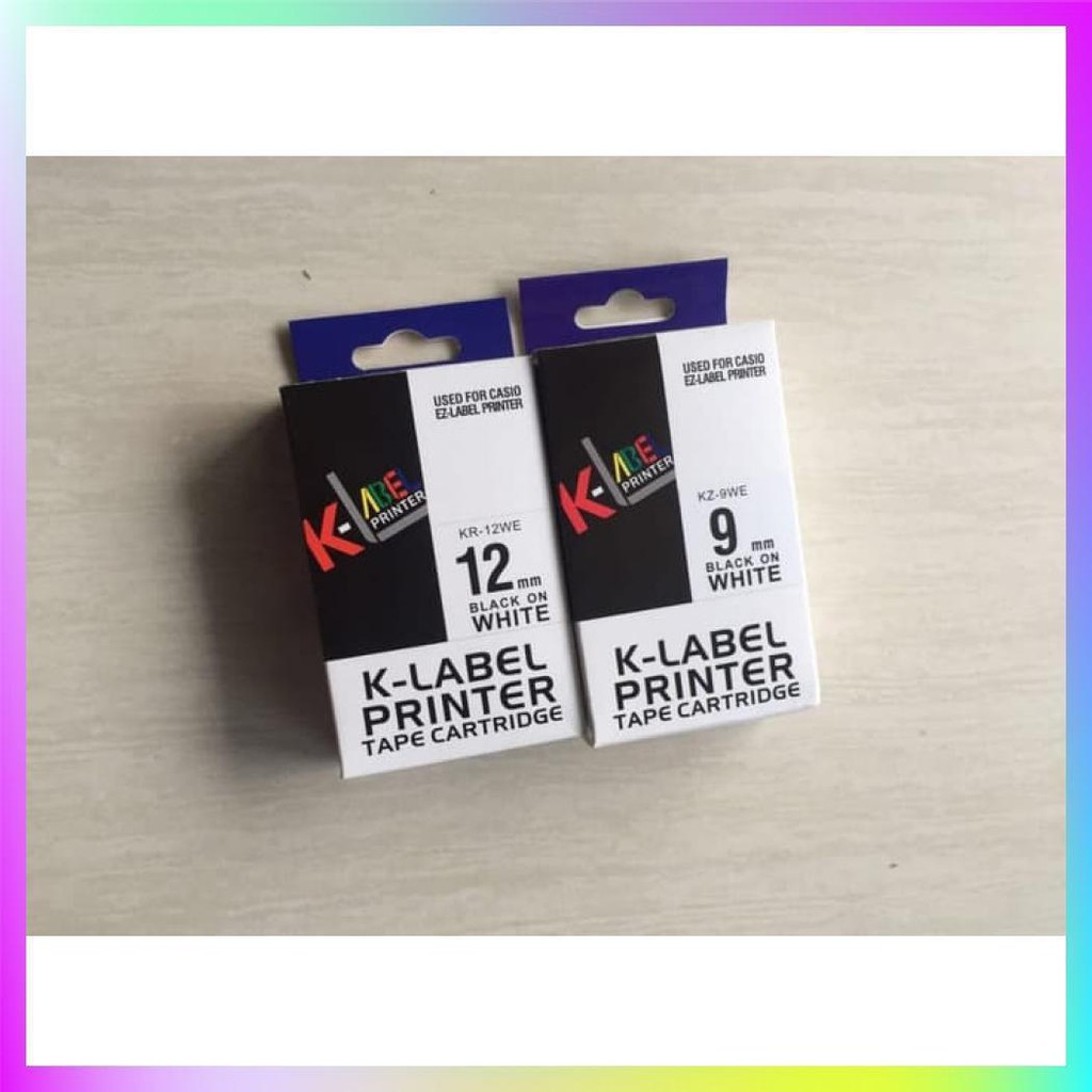 

KERTAS K LABEL PRINTER EZ LABEL 9 MM COMPATIBLE CASIO TAPE CARTRIDGE