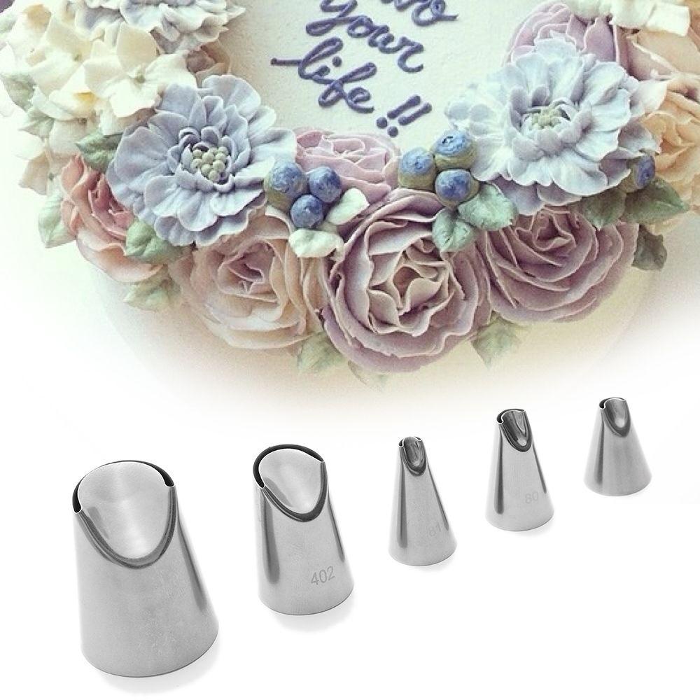 Populer 1pc/5 PCS Russian Nozzle Pastry Bunga Baking Icing Piping Tips