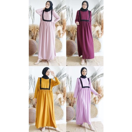 Gamis renda long dress adiba