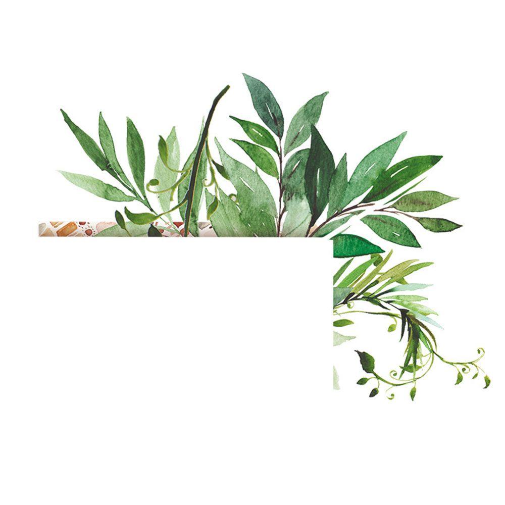 TOP Stiker Saklar Bunga DIY Aksesoris Tropical Palm Hiasan Kamar Tidur Daun Tanaman Hijau