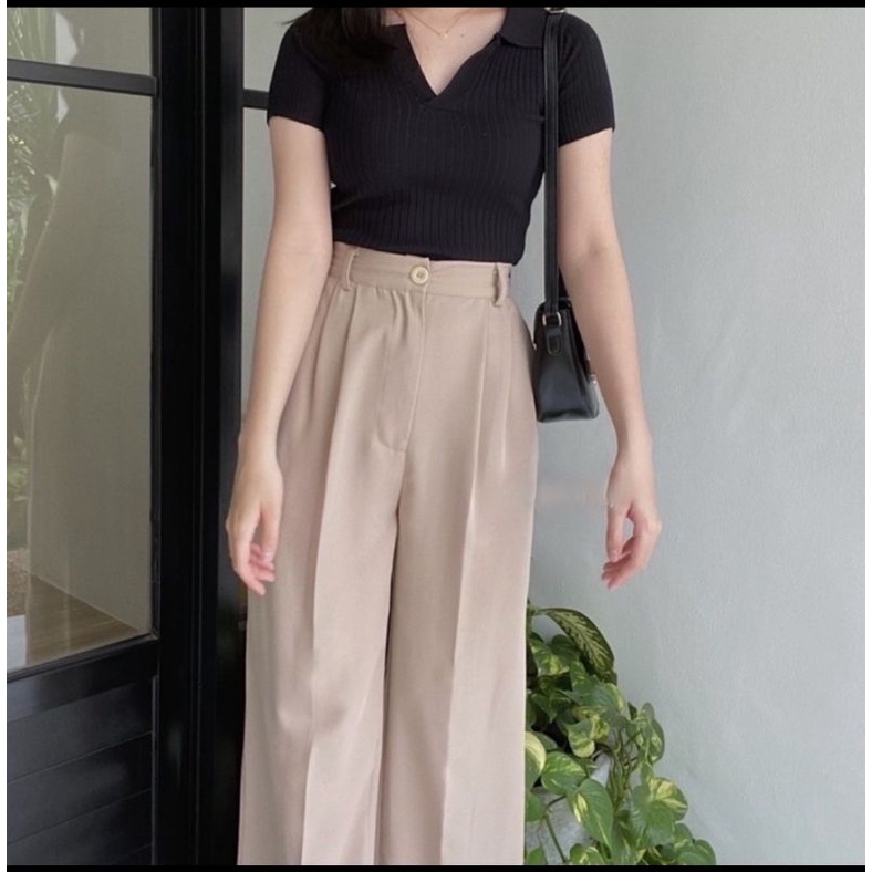 Trousers Kulot Wanita - Celana Anti Kusut - Celana Kulot