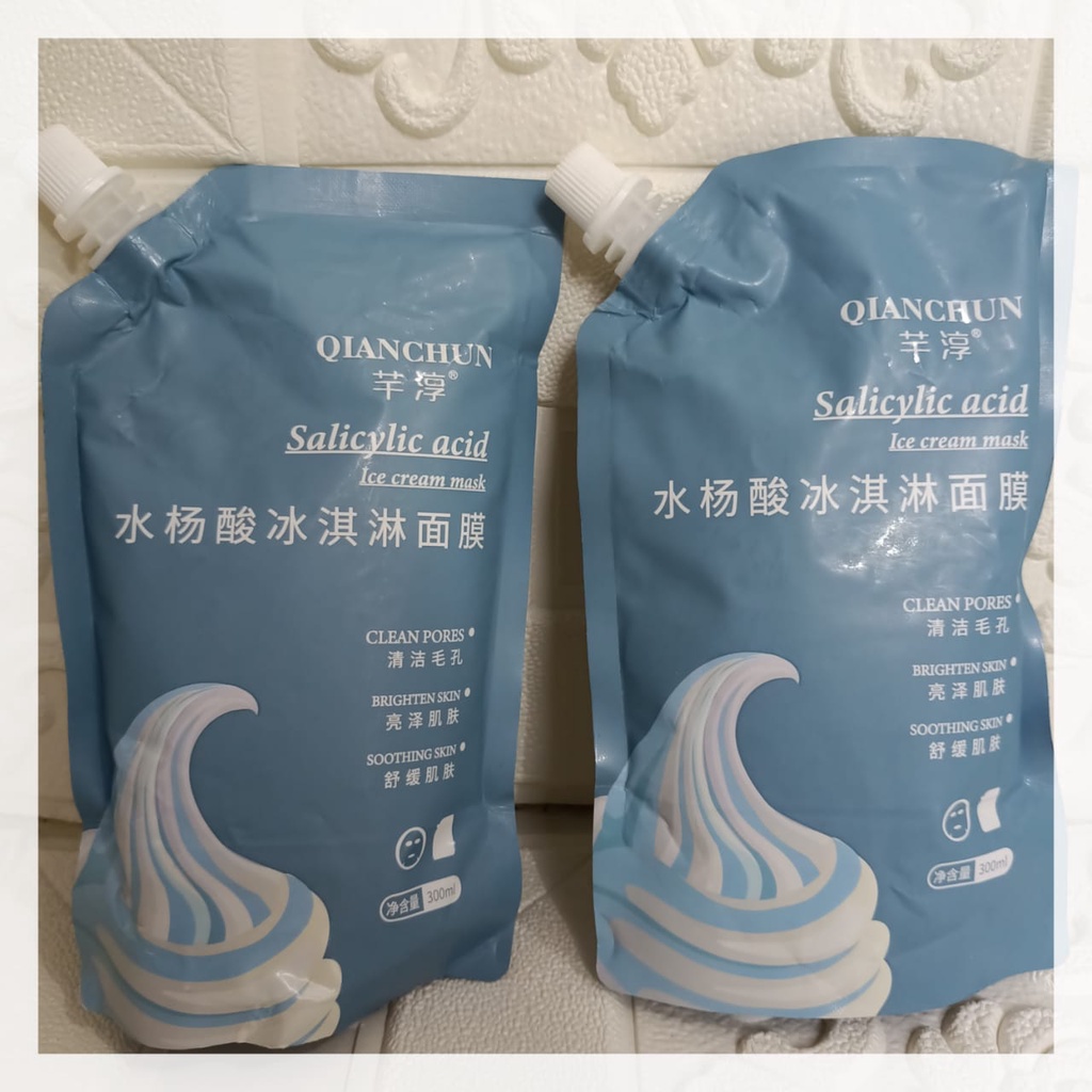 Salicylic Acid Ice Cream Mask Original / Masker Wajah / Komedo / Bruntusan isi 300 ML