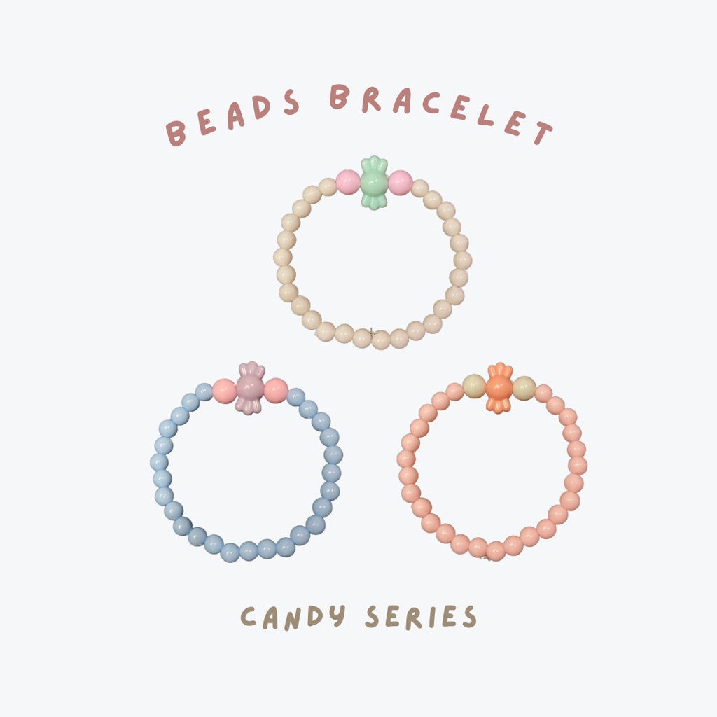 gelang manik manik | beads bracelet | gelang korea | gelang murah | candy series