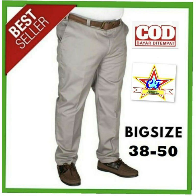CELANA CHINOS BIG SIZE/JUMBO PRIA/celana CHINOS big size pria/celana bahan
