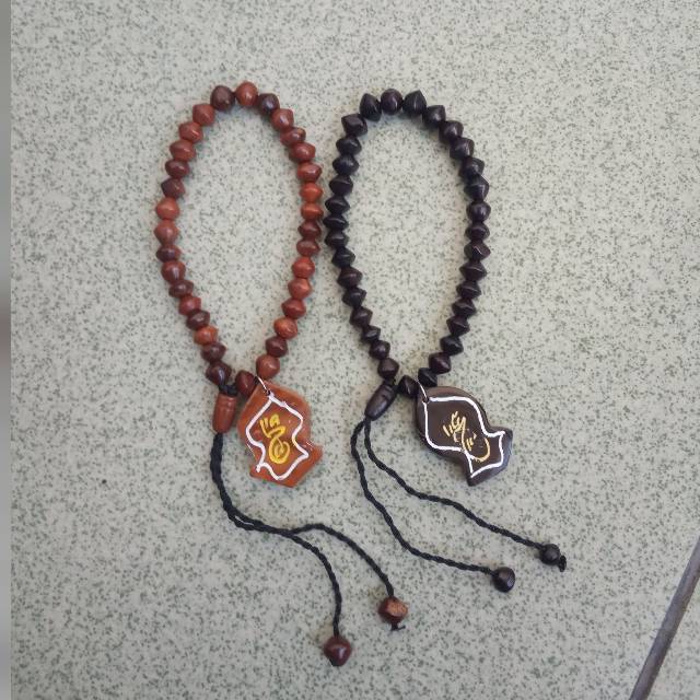 Gelang tasbih kaukah asli bandul trompah