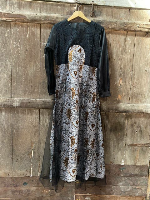 New Arrival | Gendisoutfit - Batik Couple Anjella Hauw Tulle Slendang Aplikasi Payet