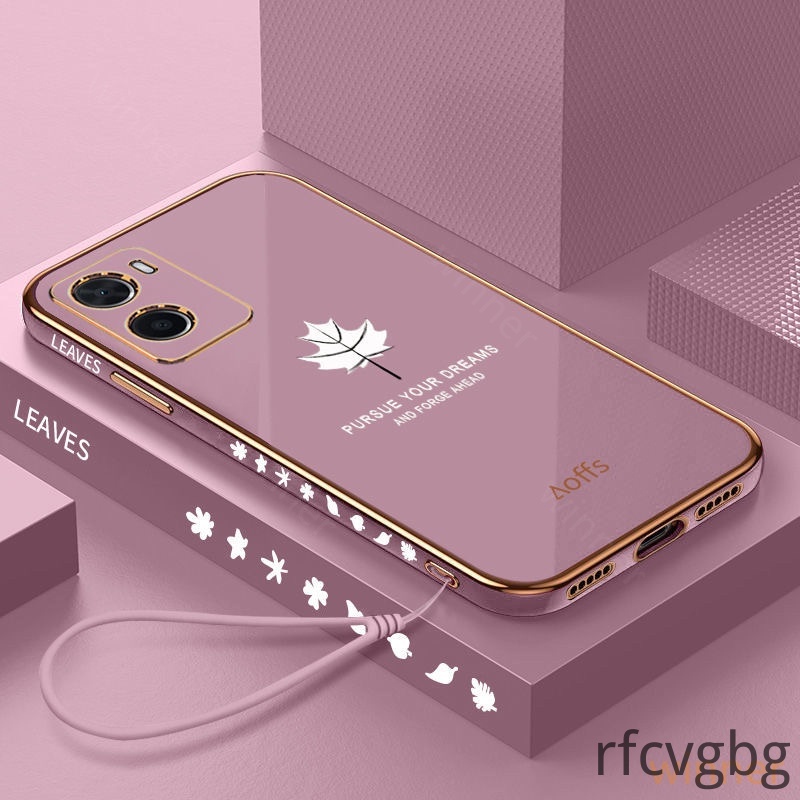 Soft Case OPPO A76 A96 A57 2022 A77s Reno 7pro Reno 7Z Reno 6 A95 A74 Reno5 TPU Motif Daun Maple Tahan Banting Untuk