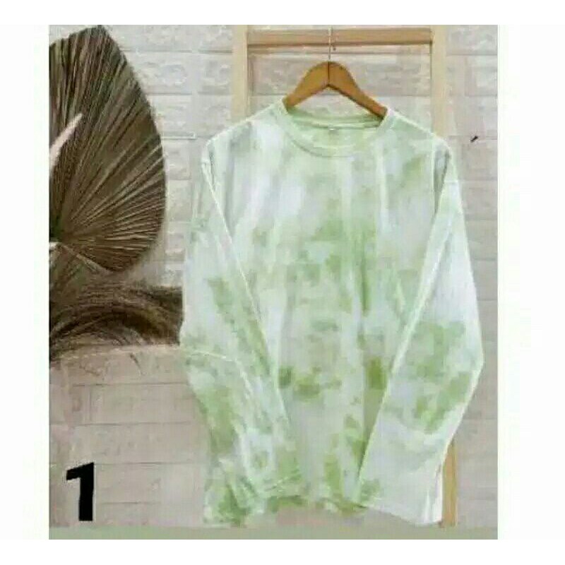 Kaos Tie Dye /t-shirt tie dye hitam lengan panjang