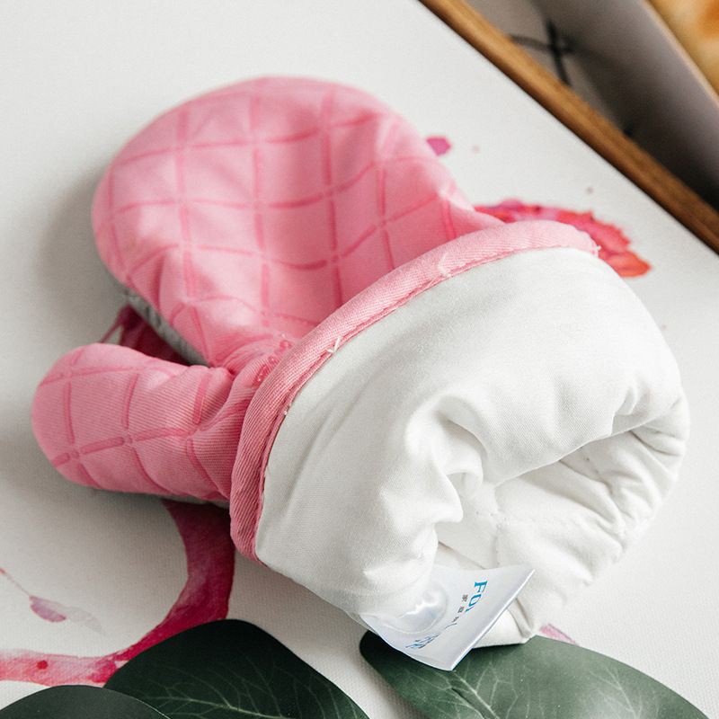 Forbake Pink cotton oven mitt glove / sarung tangan masak tahan panas