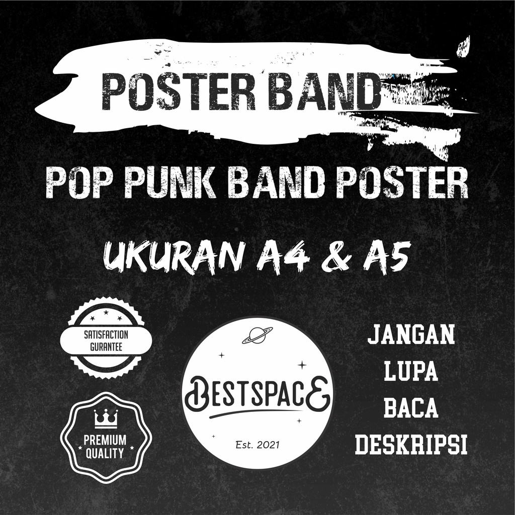 

Poster Band Aesthetic -A4 & A5-