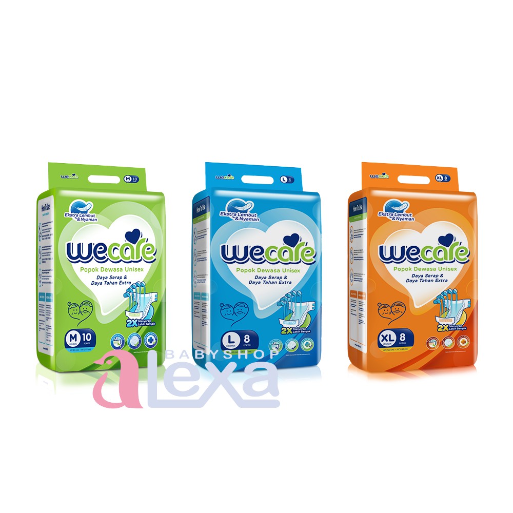 WECARE pampers dewasa / popok dewasa M10 / L8 / XL 8