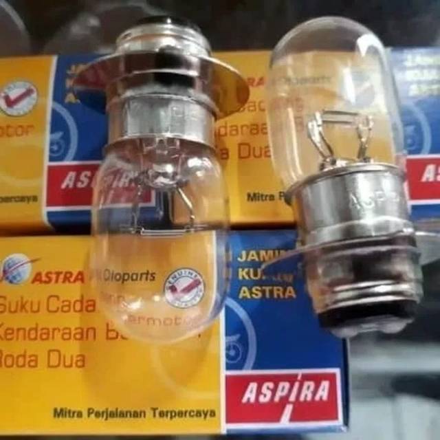 Bohlam Depan / Lampu Depan / Bulb Orisinil Aspira Semua Jenis Motor