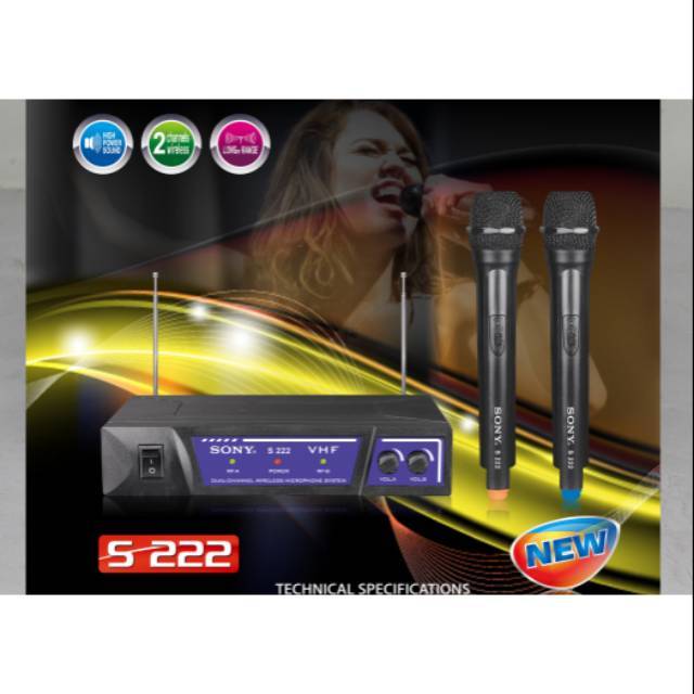 Mic wireless uhf sony S222