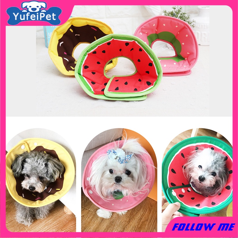 Sweet Fruit Elizabethan Circle Dog Headgear Pet Collar Anti-licking Supplies