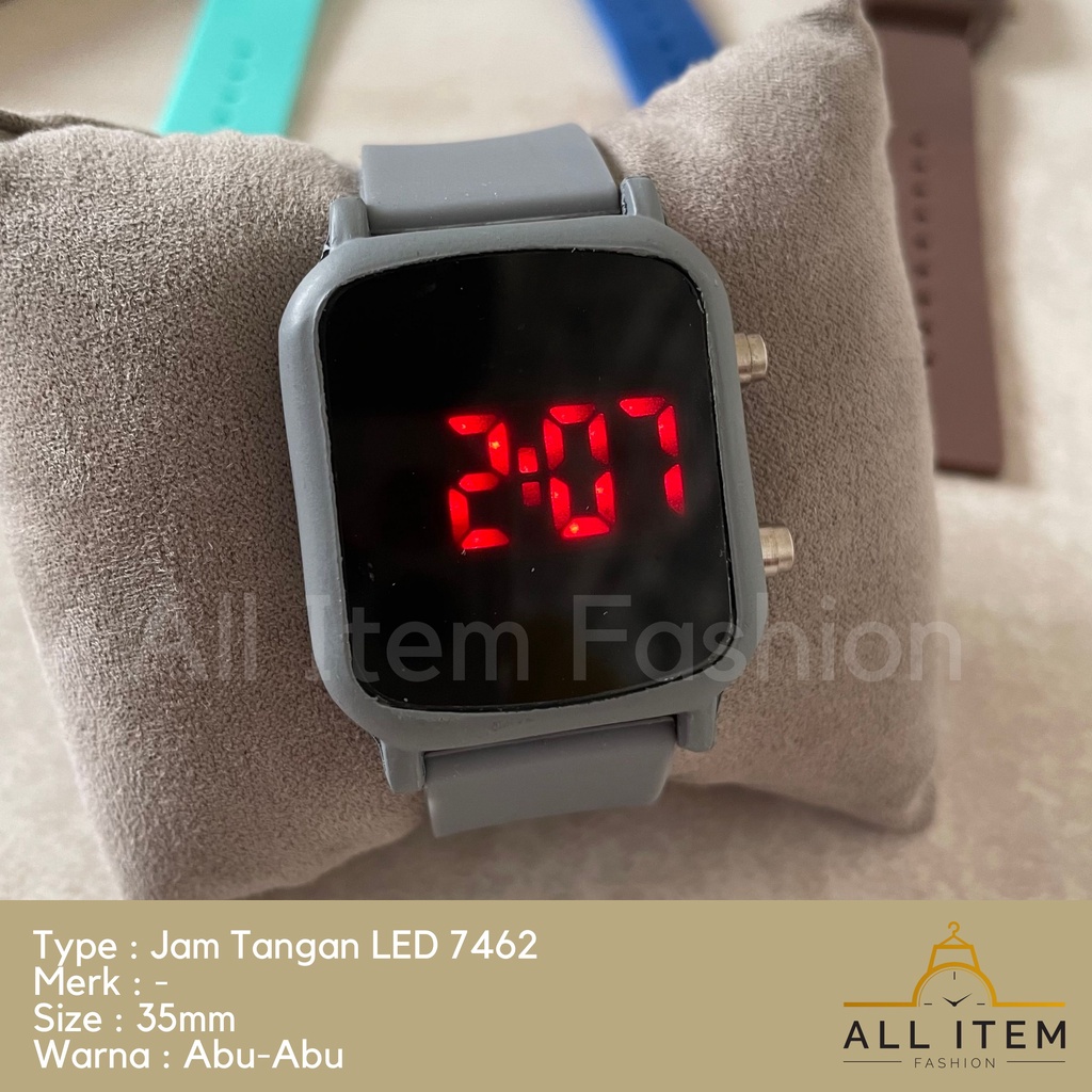 COD✅ Jam Tangan Digital LED 7462 Rubber Electronic Fashion Import Pria Wanita Anak Remaja / Jam Tangan Segi Kotak / Jam Tangan LED DEWASA MODEL KOREA / HARGA GROSIR