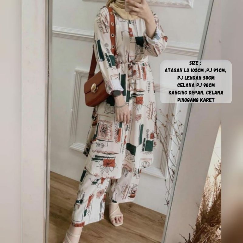 FELLO ONE SET RAYON VISCOSE / BELLE ONESET RAYON BAJU SETELAN WANITA BEST SELLER