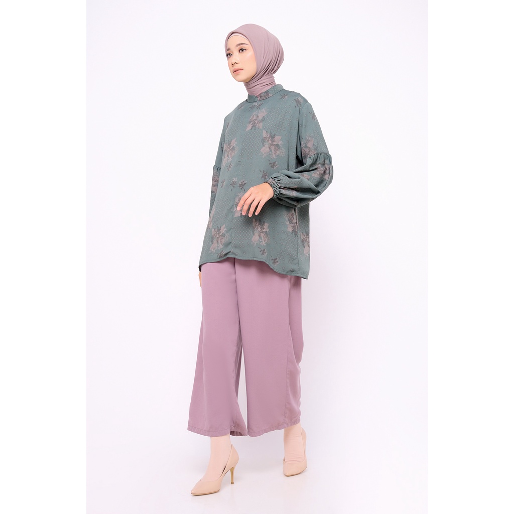 Clearance Sale - ZM Zaskia Mecca - Yumi Moss Blouse - Romansa Khatulistiwa - Edisi Bunga Asoka