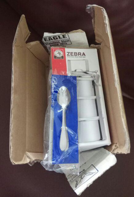 Rantang Susun, Food Carrier Air Tight Smart Lock D12x3 Zebra