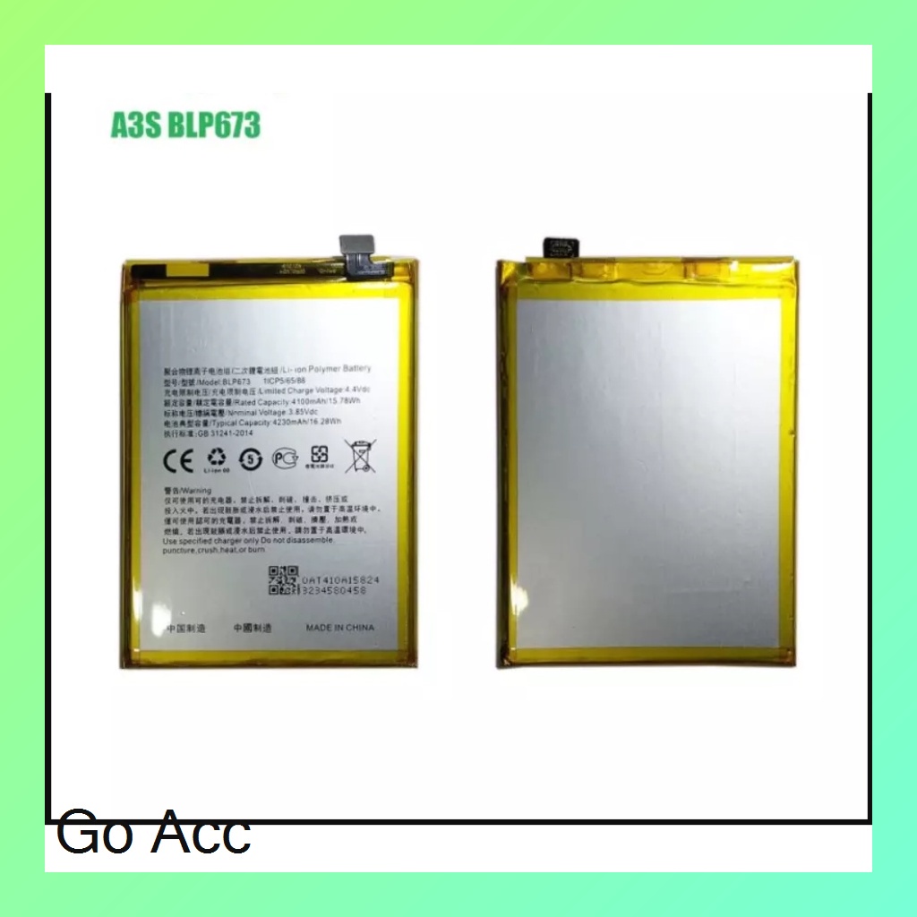 Baterai Battery A3s BLP 673 BLP673 BLP-673 A5 A7, BLP 619 BLP619 A57 A39, BLP729 BLP 729 Realme 5 5i 5s C3, BLP 793 BLP793 Realme C11 C12 C15