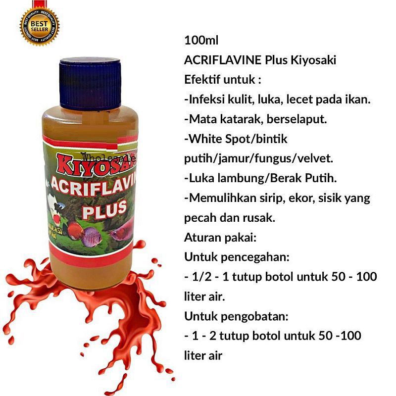 obat hijau 100ml acriflavine obat jamur karantina ikan