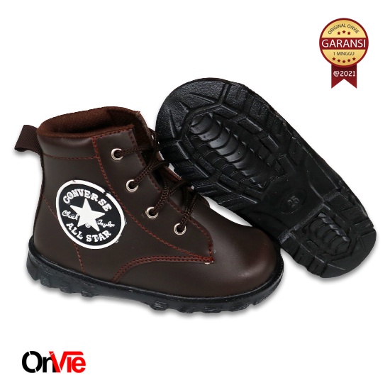 Sepatu Anak Boots Formal Pria Original Kulit AllStar