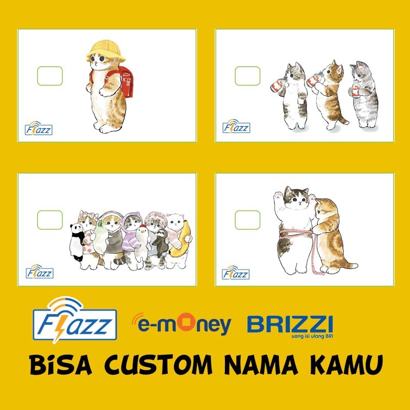 E-money mandiri custom print 1sisi saldo 0