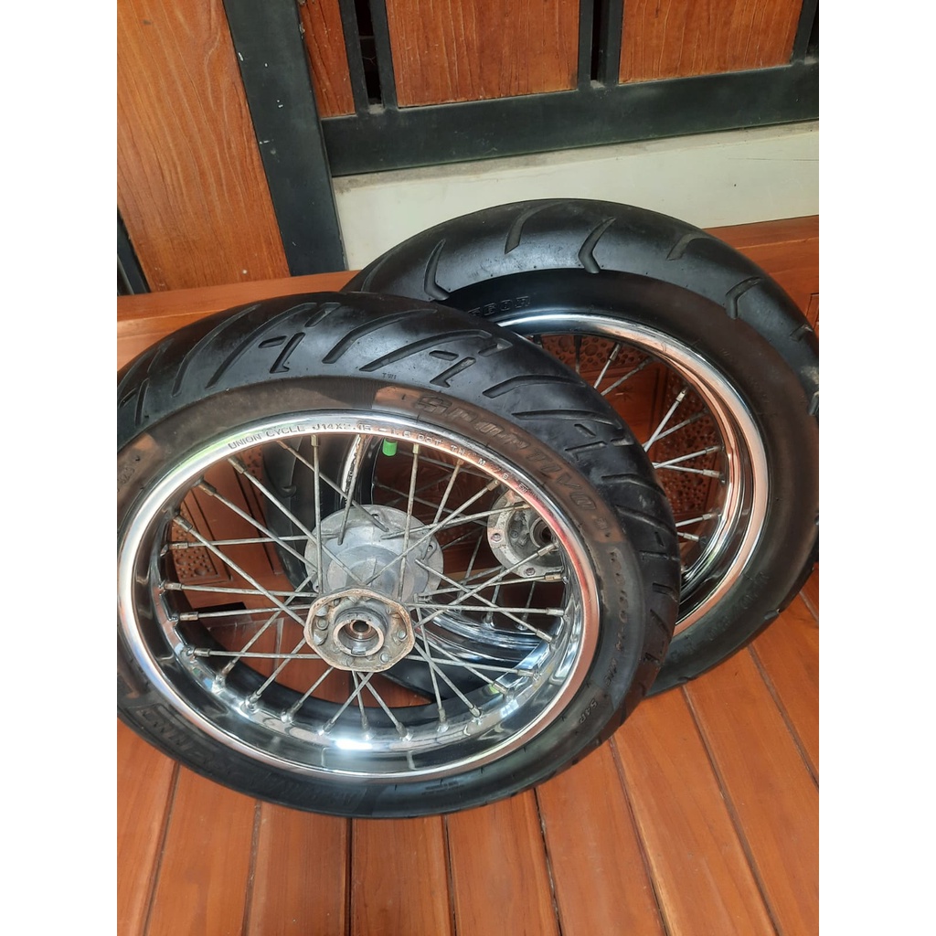 Roda set Velg Set Original Copotan KLX Dtracker Old ring 14